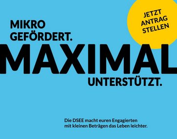 Textlogo: Mikro gefördert, maximal unterstützt.